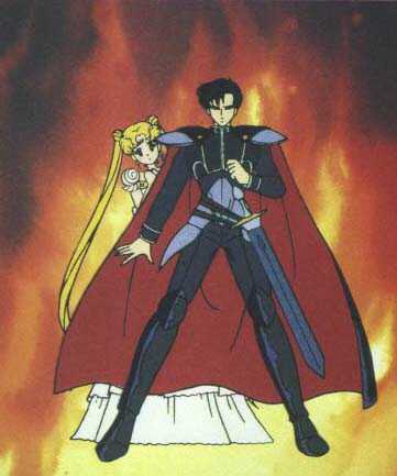 mamoru protecting usagi