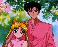 mamoru with his arm around usagi (as if you couldnt see that...)