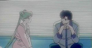 usagi and mamoru talking.. 